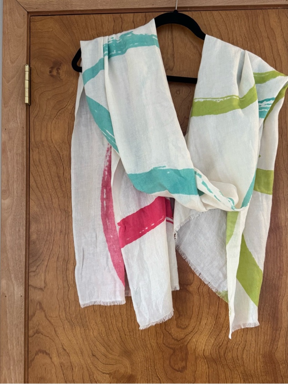 Armand Diradourian Peace Sign Silk/Cashmere Wrao Scarf - Picture 2 of 4